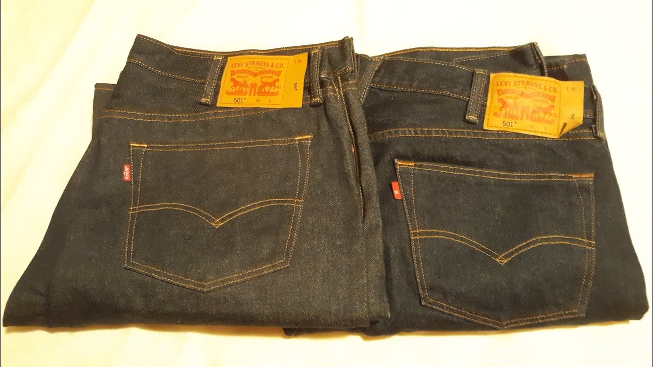 LEVI'S 501 SHRINK TO FIT BEFORE AND AFTER WASH COMPARISON #LEVIS #LEVIS501 #LEVIS501SHRINKTOFIT
