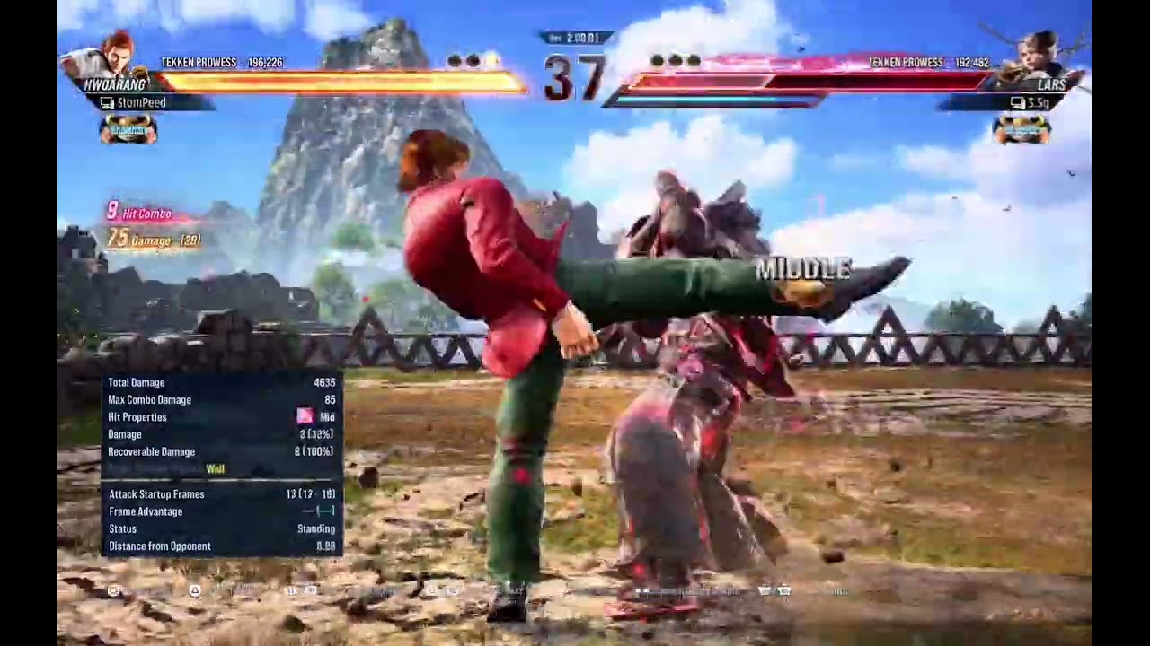 Tekken8 S2 Hwoarang Short Online Combo Video.