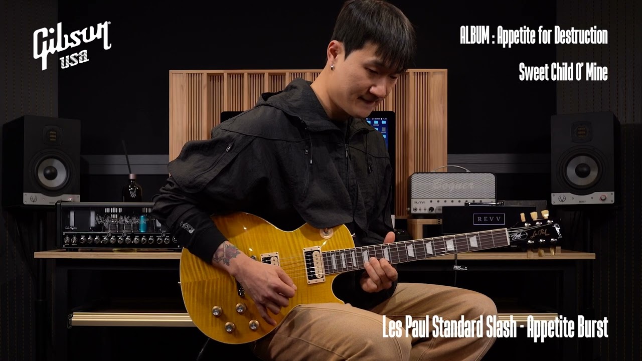『Gibson USA Slash Sig』 LPSTD'Appetite Burst' vs LPSTD'November Burst' | 'Guns N' Roses' Riffs Top5