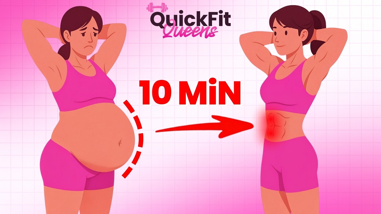 Flat Stomach in 10 Mins | Quickfit Queens