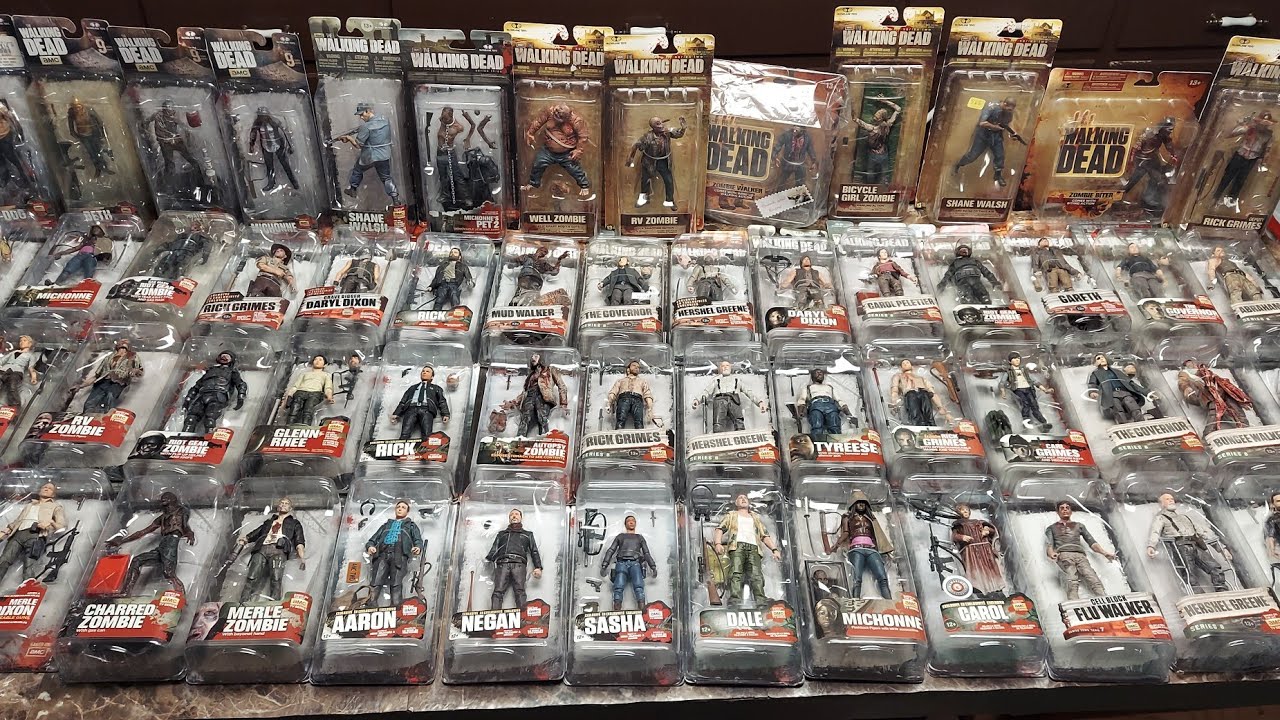 Walking Dead mcfarlane action figure collection.