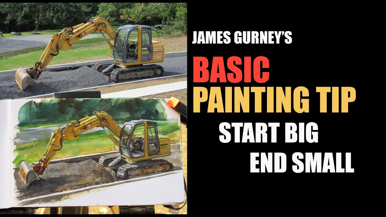 James Gurney's BASIC PAINTING TIP #1: Start Big / End Small