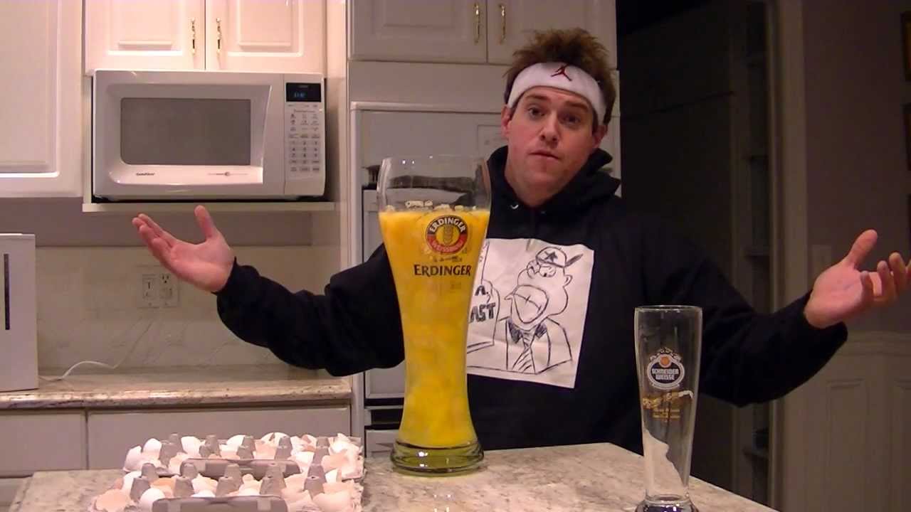 Drinking 50 Raw Eggs From The World's Biggest Beer Glass