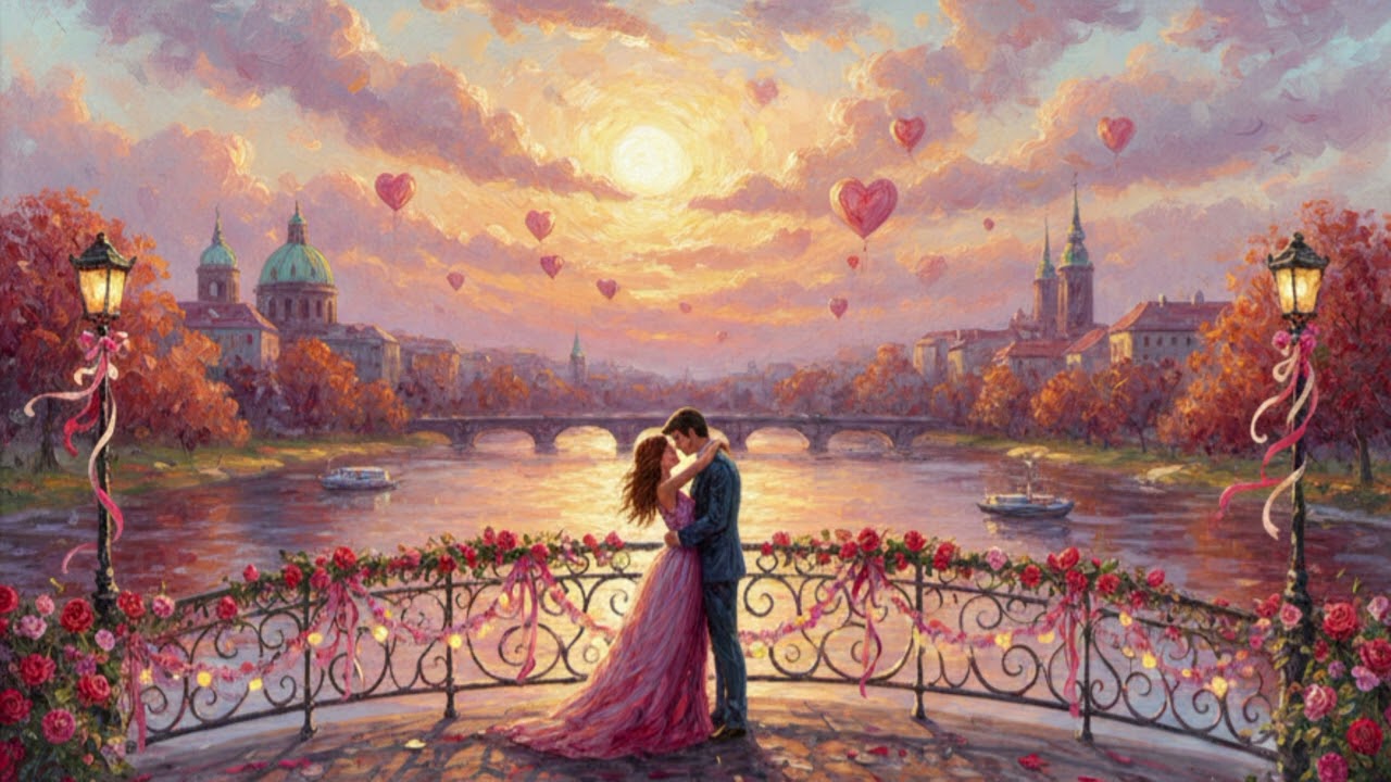 Valentine's Sunset Embrace