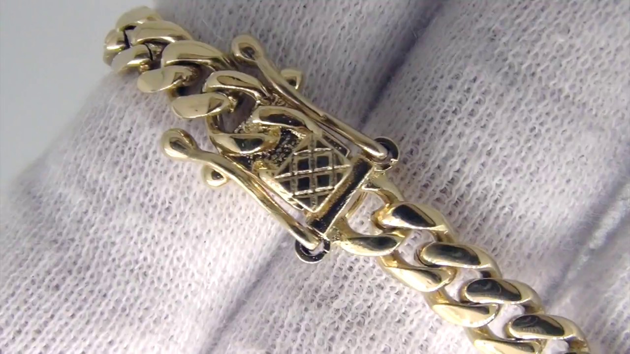 6MM Miami Cuban Chain IP Gold Steel Triple Lock Hip Hop Jewelry HC8914G