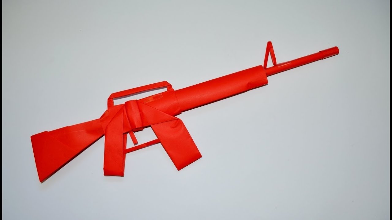 Как сделать  винтовку M16 из бумаги