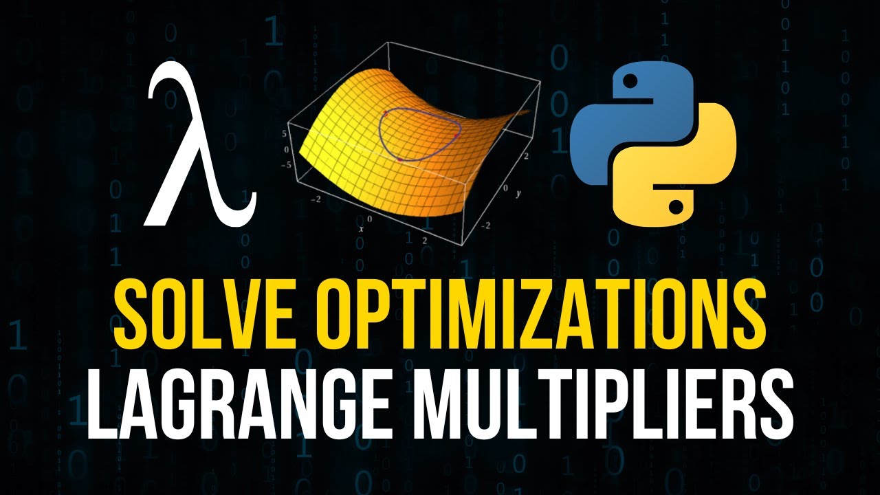 Solve Optimization Problems with Lagrange Multipliers in Python