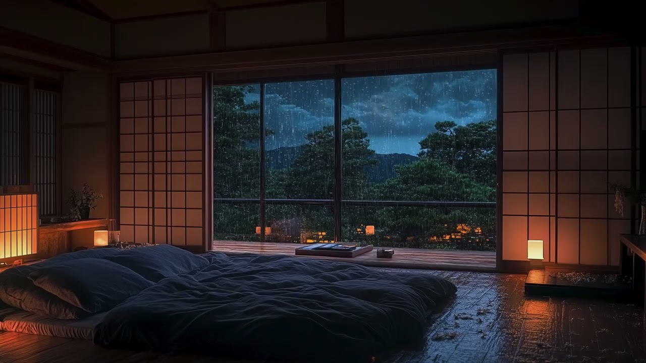 【3M】Forest Night Rainfall 🌲 Long Heavy Rain Sounds for Calm Mind and Deep Sleep