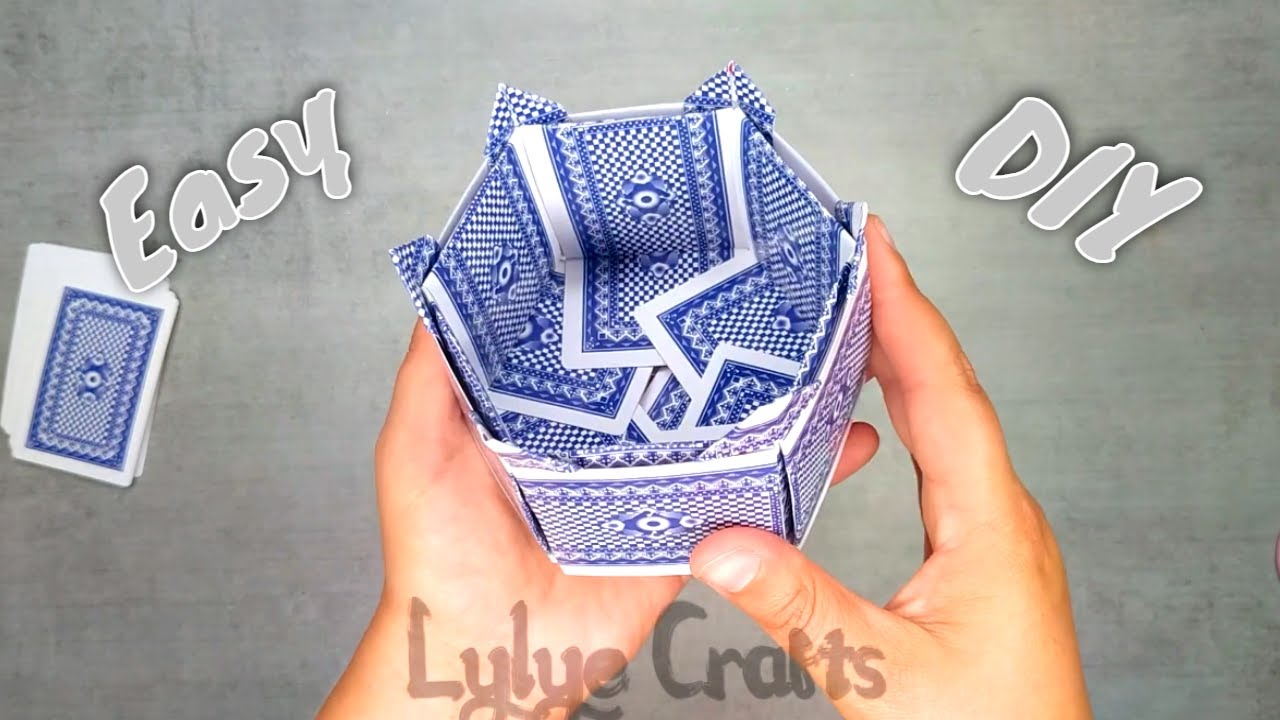 ☘ [DIY] Как переработать карточную игру в ящик для хранения без клея! Легкий учебник ☘