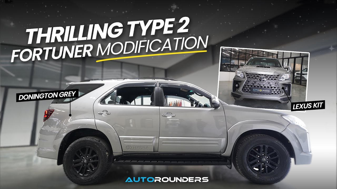 Type 2 Fortuner uplifted with Lexus kit💯 I Donington Grey 🩶|📍Autorounders