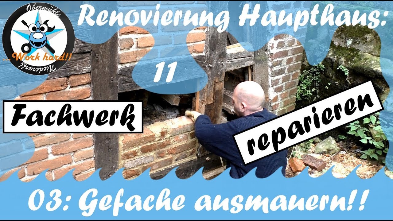 🙂Fachwerk reparieren 🔨 Gefache ausmauern👍