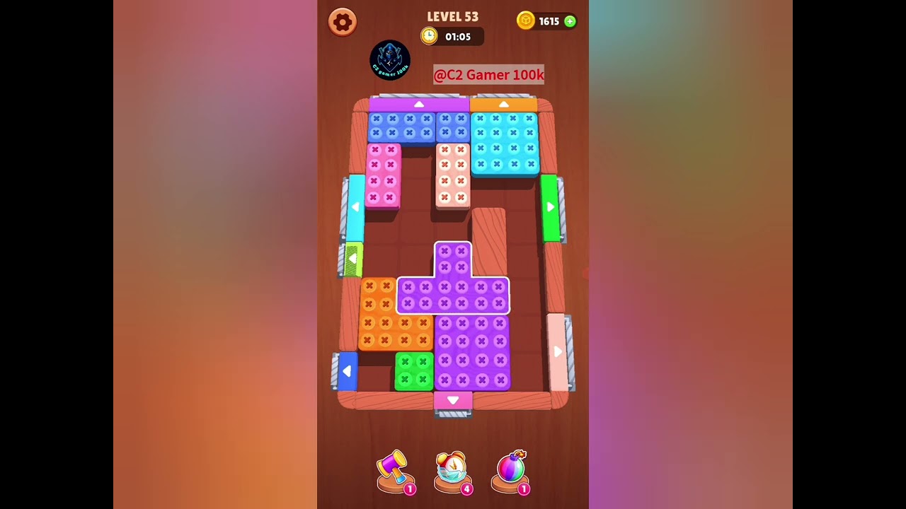 Screw Block escape level 53 walkthrough solution 