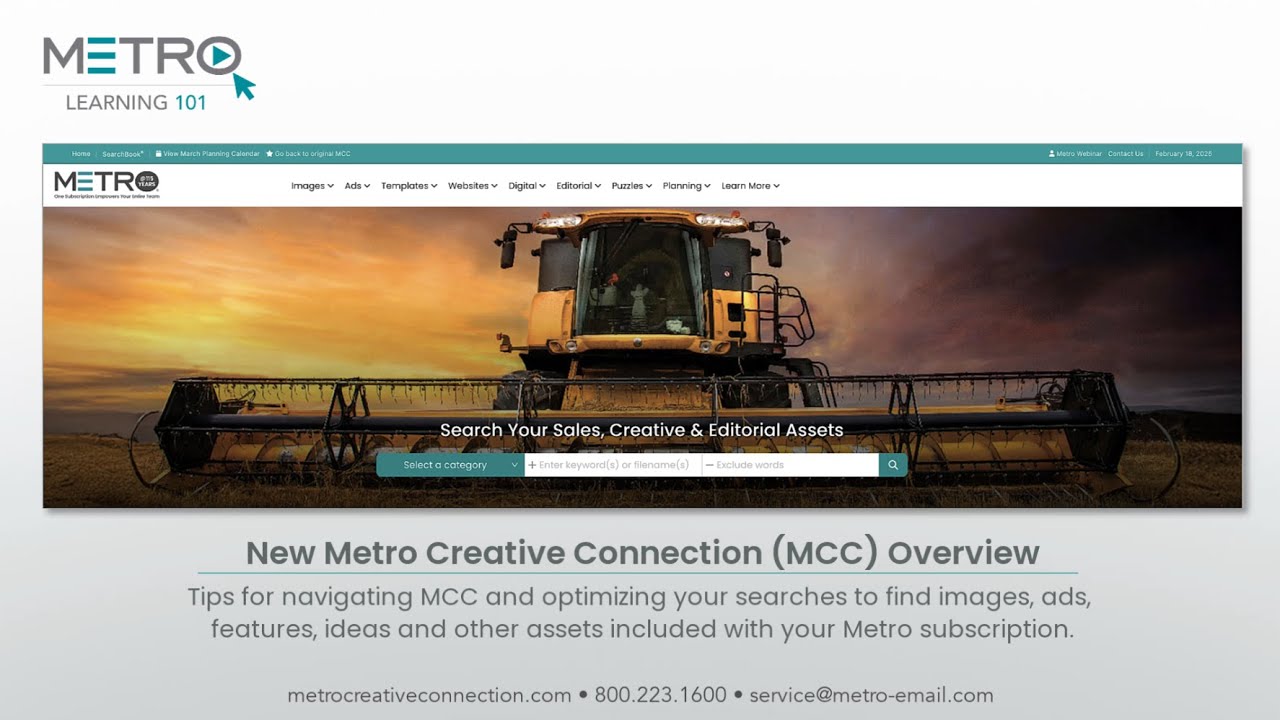 New Metro Creative Connection (MCC) Overview
