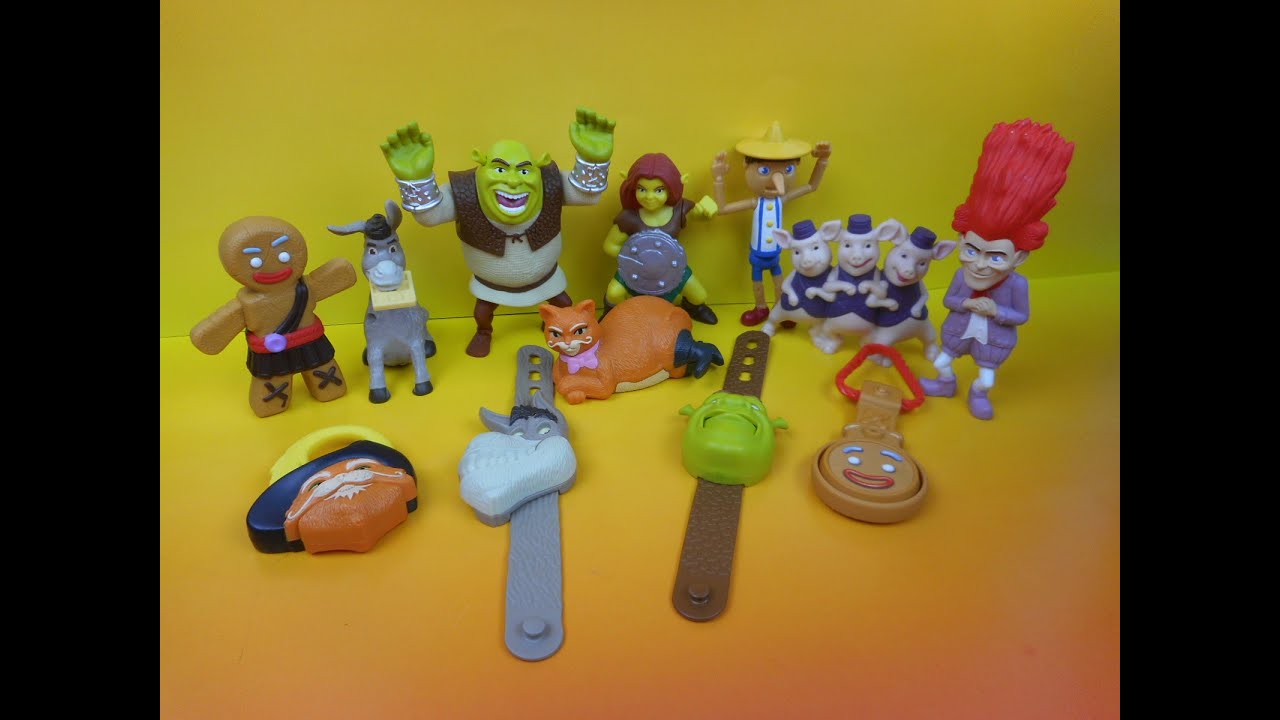 2010 McDONALD'S HAPPY MEAL BOX SET OF 12 DREAMWORK'S SHREK FOREVER AFTER TOY VIDEO REVIEW