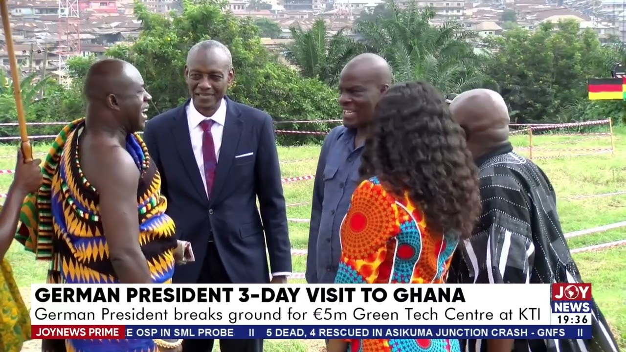 German President launches €5m Green Tech Centre at KTI during Ghana visit.
