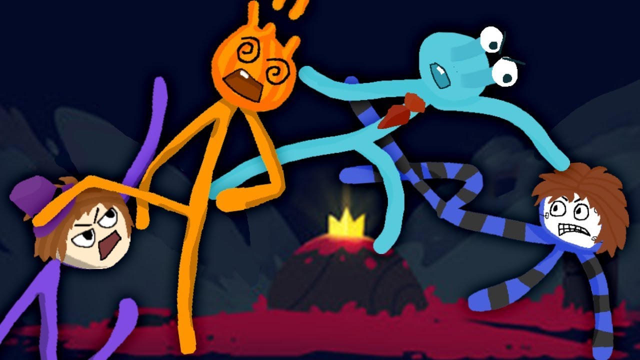 Zombey, Manu, Paluten und maudado sind Strichmännchen und verprügeln sich 「Stick Fight: The Game」