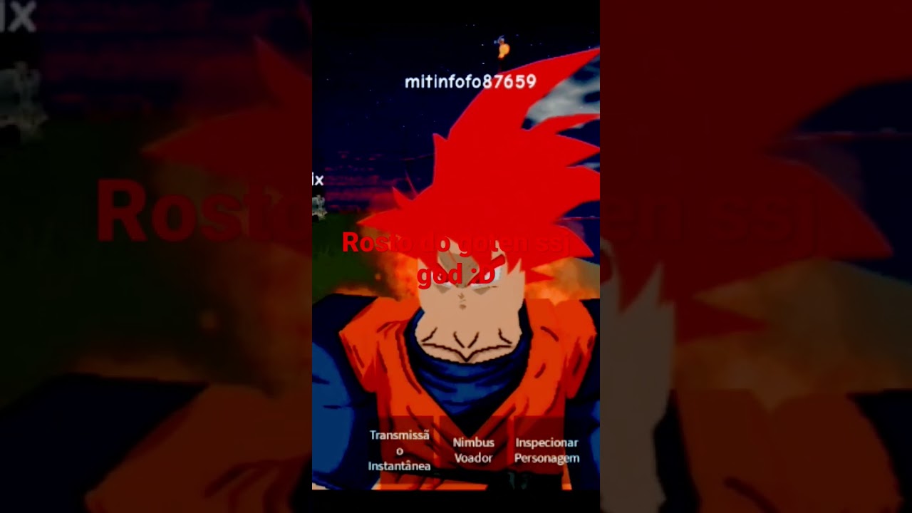 rosto do goten Deus super sayajin /shorts