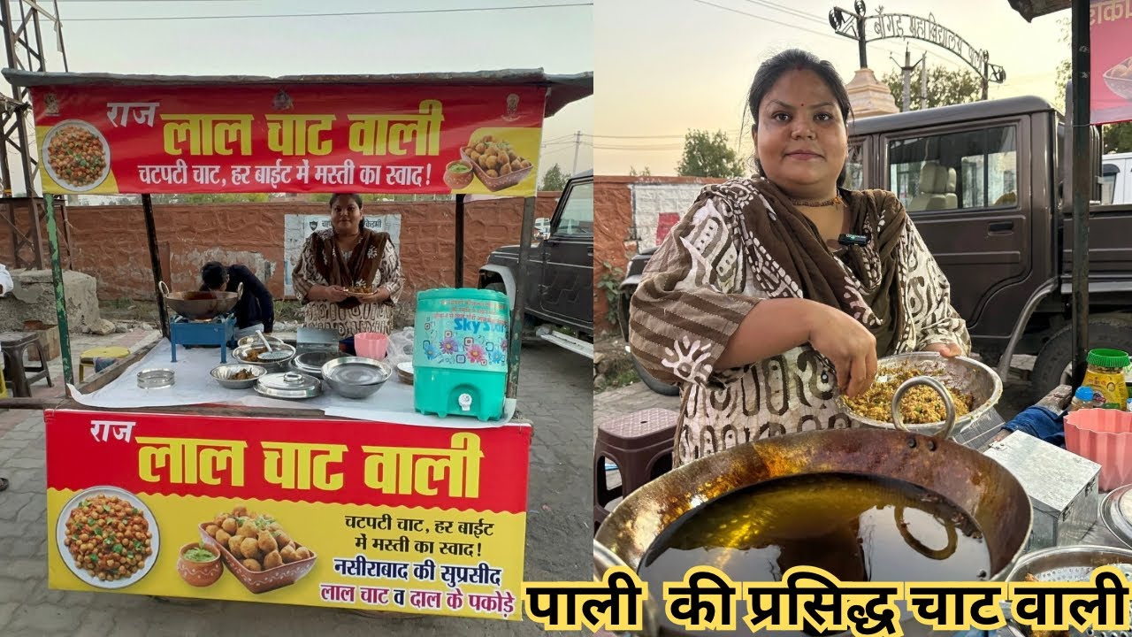नसीराबाद की प्रसिद्ध चाट // लाल चाट वाली // pali street food 