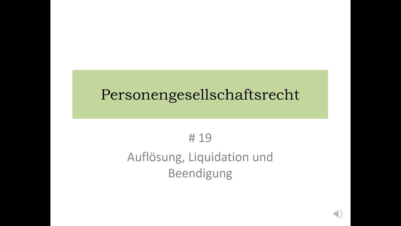 Personengesellschaftsrecht (19)