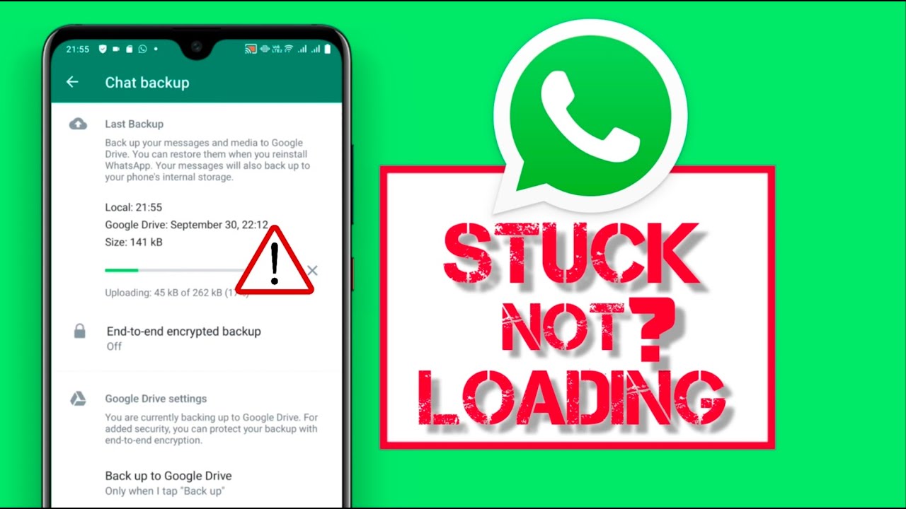 Fix WhatsApp chat backup Stuck/Loading while uploading to google drive on Android