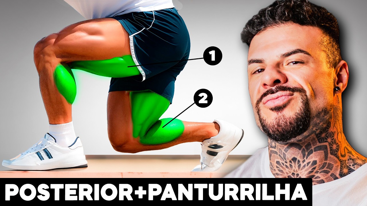 O MEU TREINO EXATO DE POSTERIOR DE COXA E PANTURRILHA