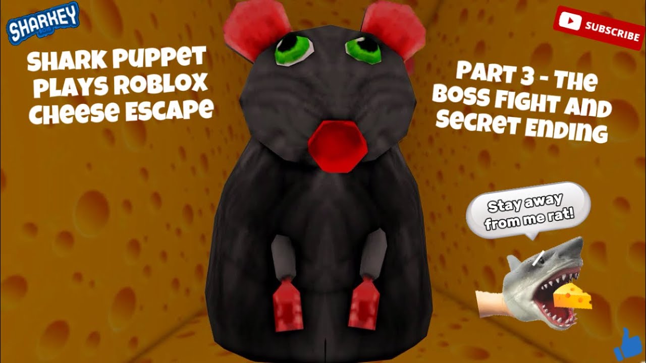 Shark Puppet plays Roblox Cheese Escape! (Part 3 - The Boss Fight and Secret Ending)