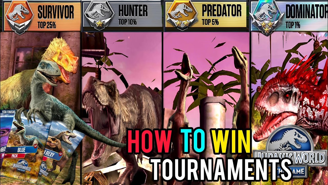 How to Win Tournaments Best Teams for each League : Tournament Guide - Jurassic World The Game -JWTG