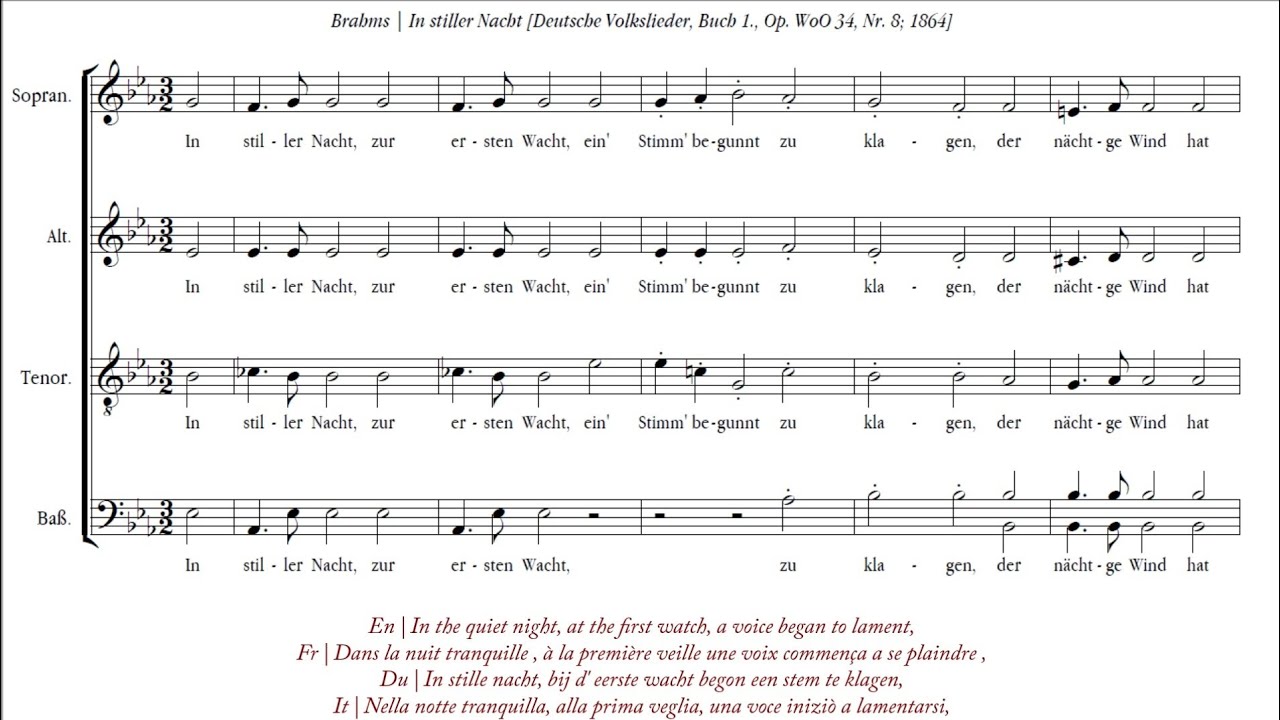 Brahms | In stiller Nacht [Op. WoO 34, Nr. 8; RIAS Kammerchor]