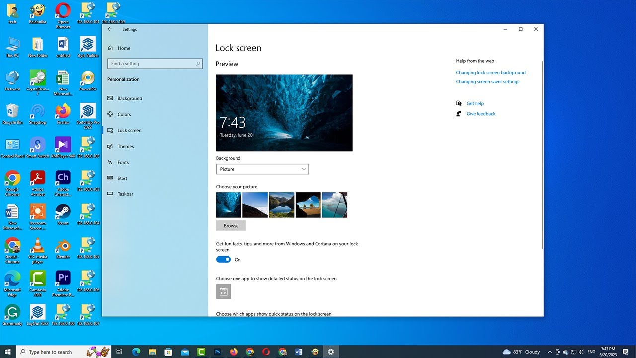 Windows 10 lock screen wallpaper auto change