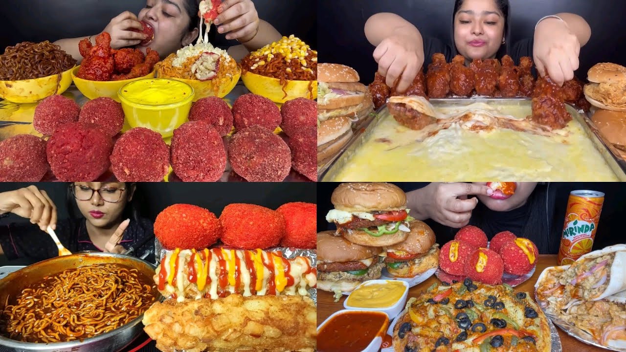 ASMR EATING CHEETOS CHEESE BALLS MAC CHEESE BALLS KOREAN FRIED CHICKEN EATING SHOW EATING VIDEOS 
