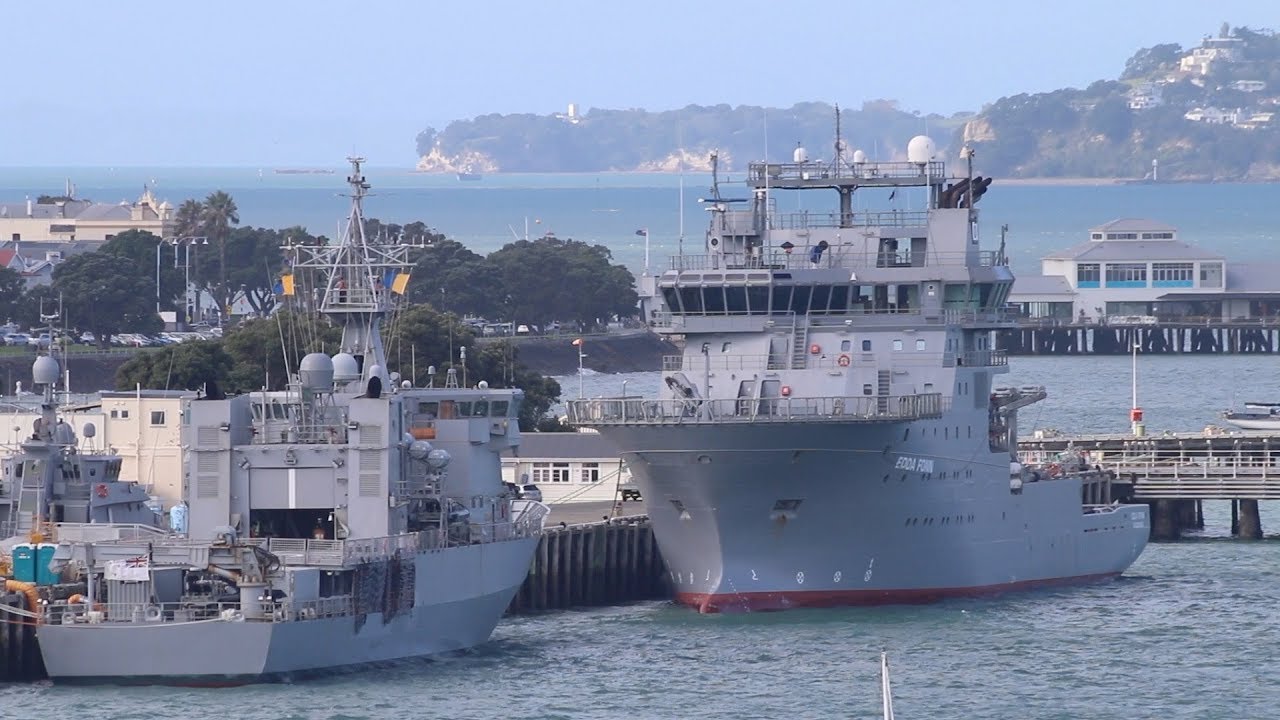 RNZN Manawanui Arrived in  Auckland New Zealand - 2019