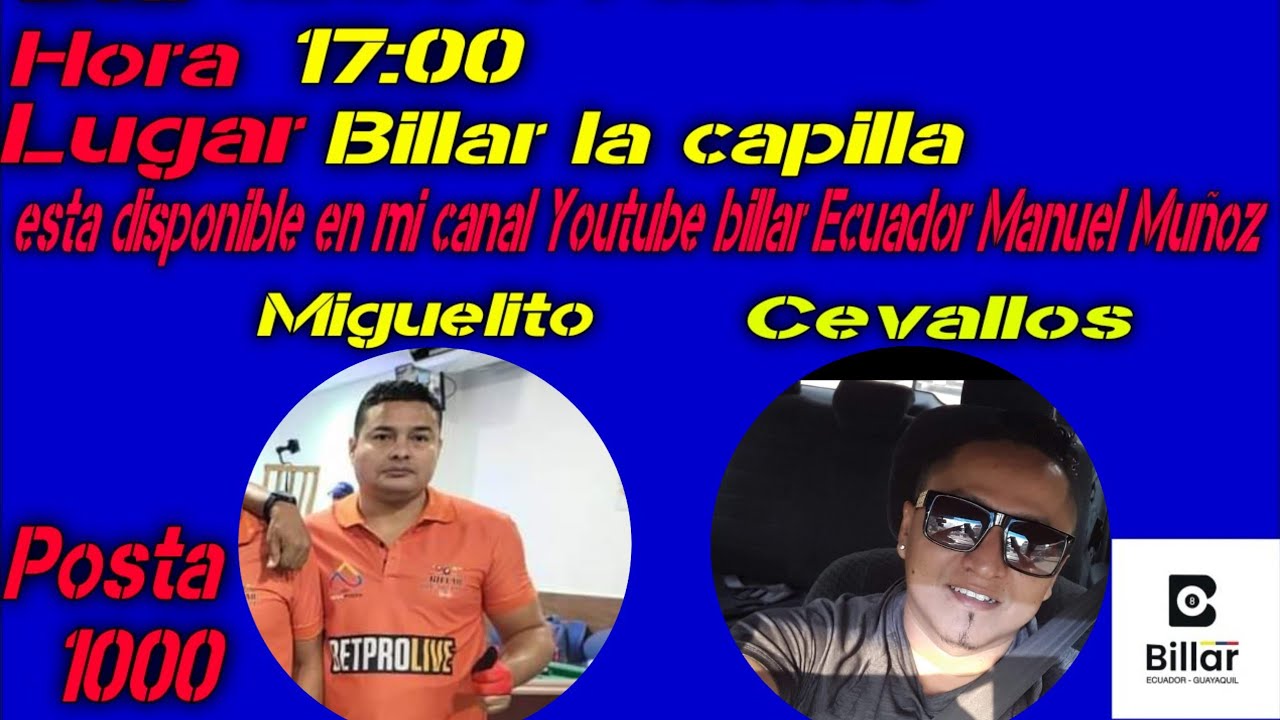 Billar.. Miguelito VS Cevallos de infarto la partida 😱😱🎱🇪🇨postas de $1000
