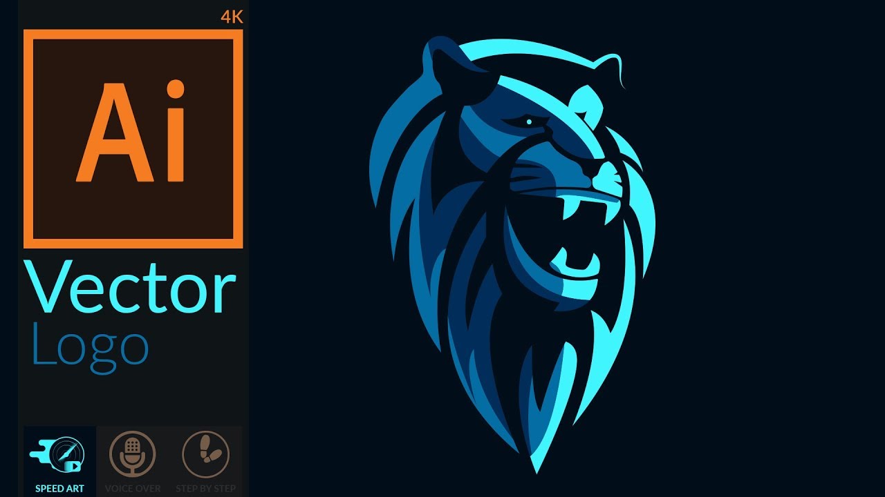 Making Cool Lion Face Mascot Logo in Adobe illustrator