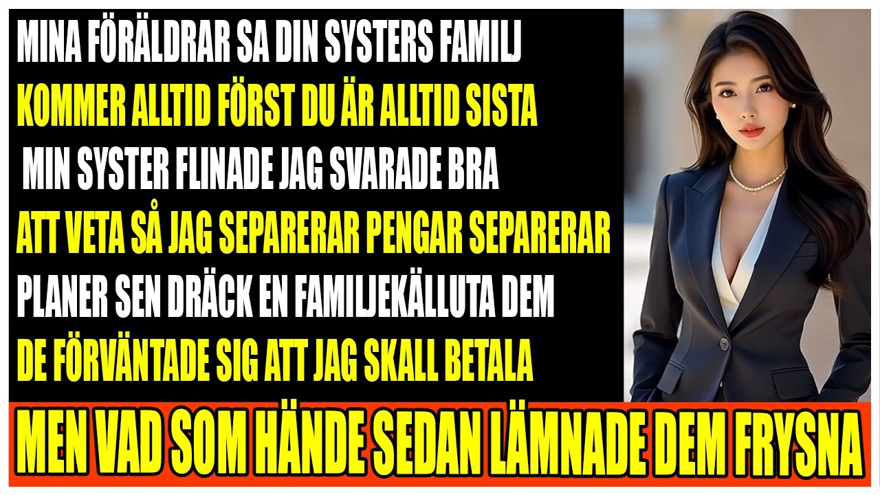 Du kommer alltid sist sa mina föräldrar  jag bara log.