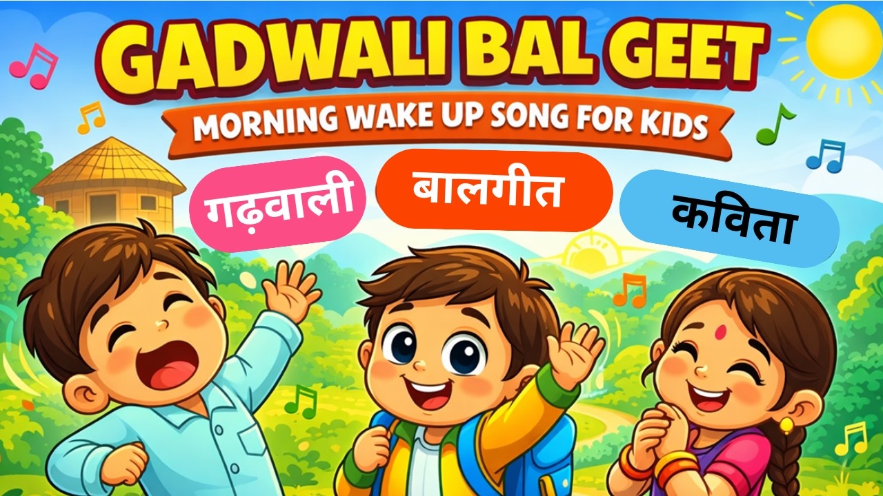 GADWALI BAL GEET || गढ़वाली बाल गीत || MORNING WAKE UP SONG FOR KIDS
