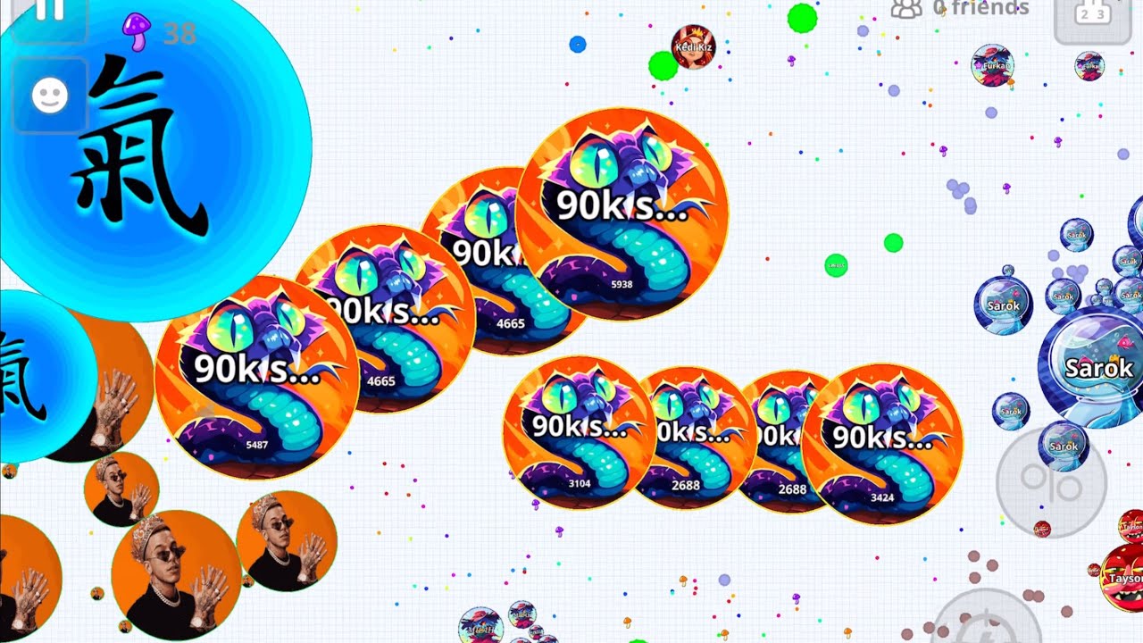 THE BEST DESTROY WITH REAL FAN (AGARIO MOBILE)