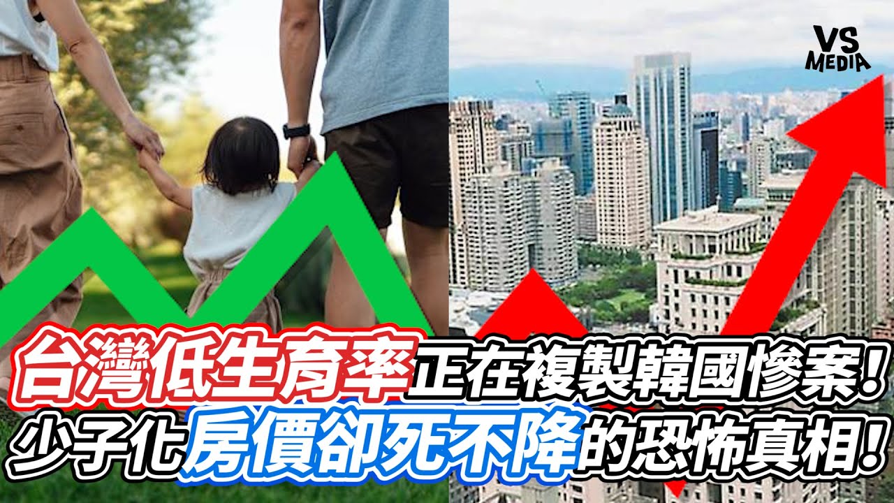 台灣低生育率正在複製韓國慘案！少子化房價卻死不降的恐怖真相！｜VS MEDIAｘ@學長美金哥