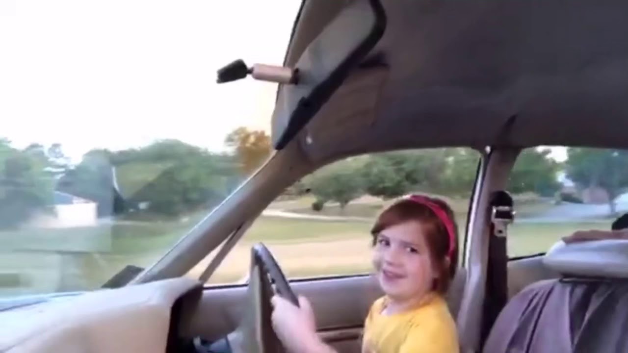 6 year old Elle drives Roscoe&rsquo;s Patrol Car .
