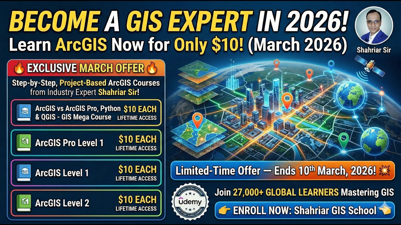 🔥 Навык эксперта по ГИС 2026: изучите ArcGIS прямо сейчас всего за 10 долларов! Март 2026 | Лучши...