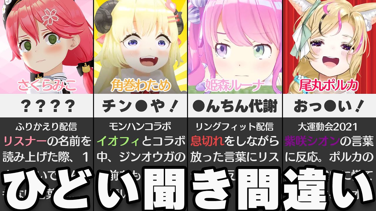 【#2】センシティブワードが入り交じるホロメン＆リスナーの聞き間違いまとめ【ホロライブ切り抜き】