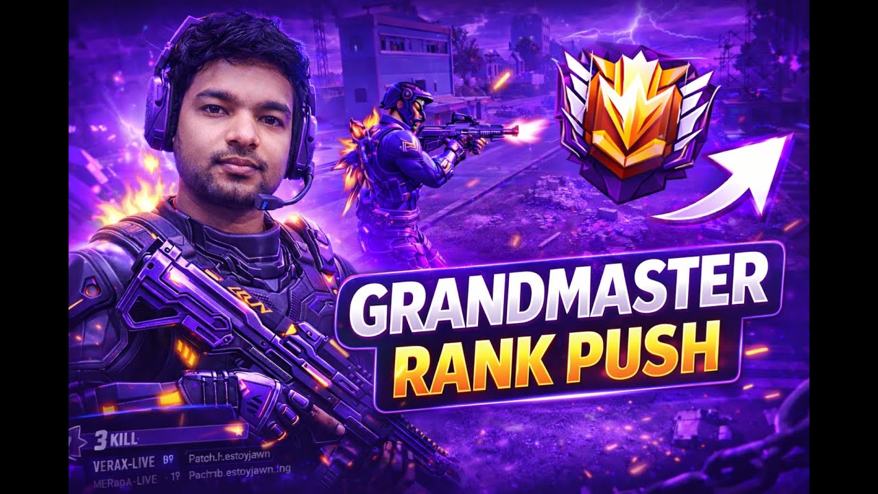 🔴 LIVE Insane Grandmaster Rank Push 😱 Solo Gameplay | Free Fire
