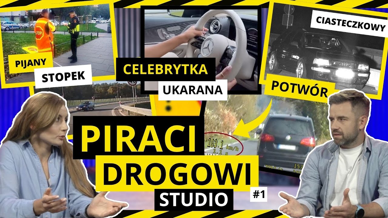 🏴‍☠️ PIRACI DROGOWI STUDIO #1 🎥 ⚠️ Wypadek radiowozu | Celebrytka ukarana | Ciasteczkowy potwór