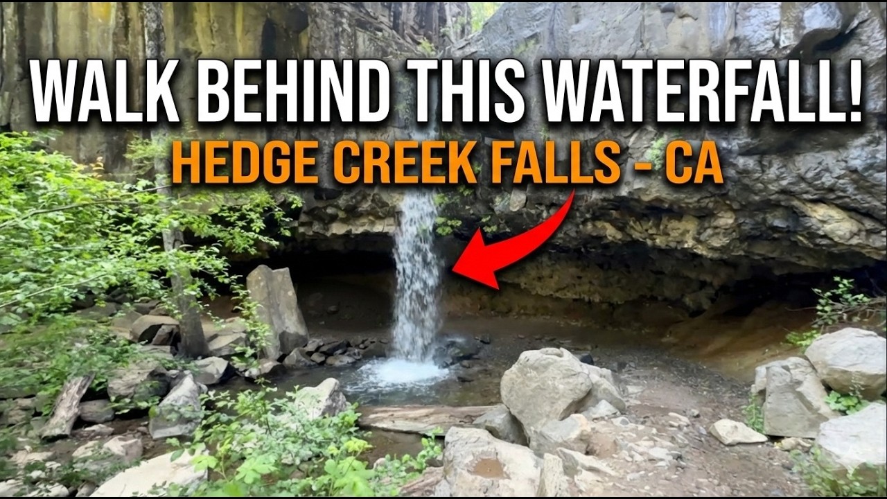 🌊 WALK BEHIND A WATERFALL! | Hedge Creek Falls Hike (Dunsmuir, CA) 🌲✨