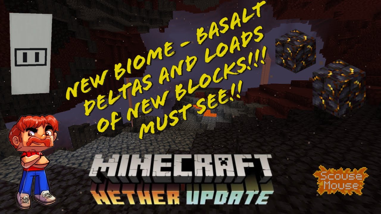 Minecraft 1.16 - Snapshot 20w15a New Biome (Basalt Deltas) and loads of new blocks!!!