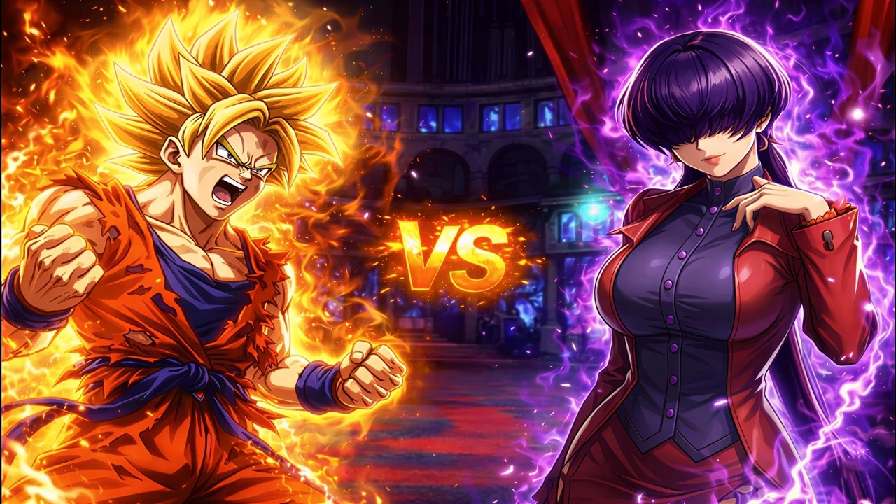 [DBZ vs KOF] Goku All Forms vs Orochi Shermie