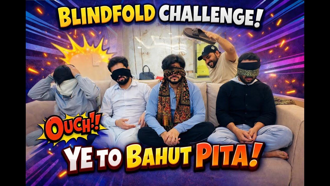 Blindfold challenge // mama bahut pita 🤣🤣🤣#funny #comedy #challenge #fun #funnyscenes