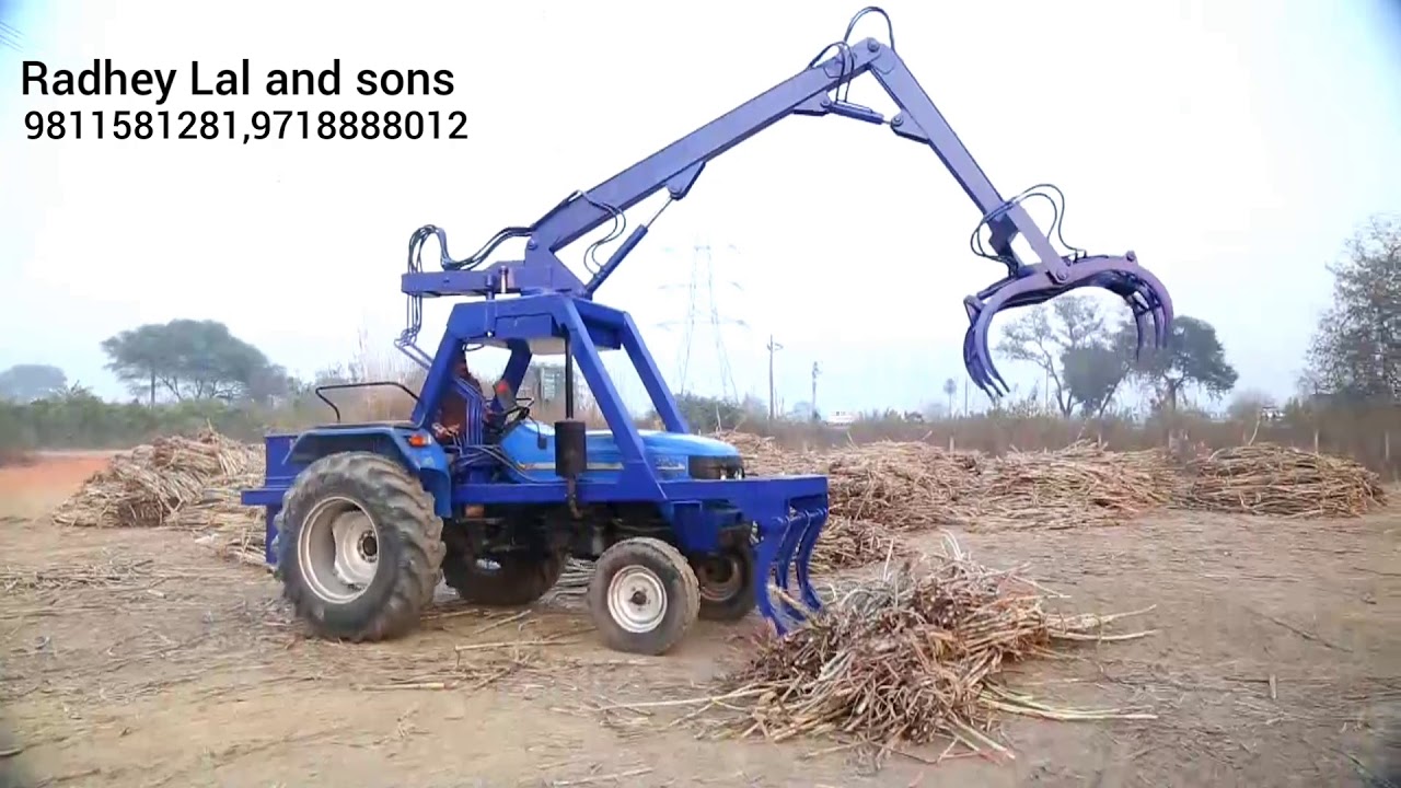 Tractor mounted sugarcane loader (Rotatory arm)