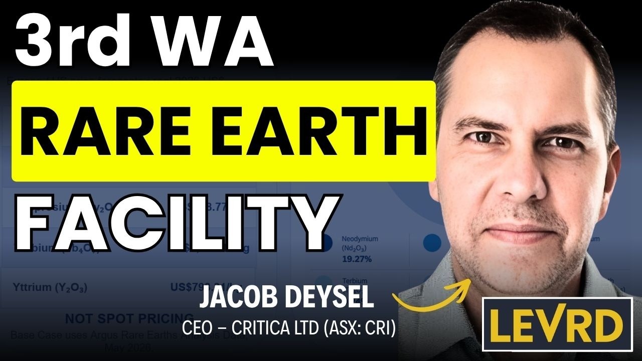 A$2B NPV Using 6% of the Resource: Critica's Jupiter Rare Earths Case - CEO Jacob Deysel (ASX: CRI)