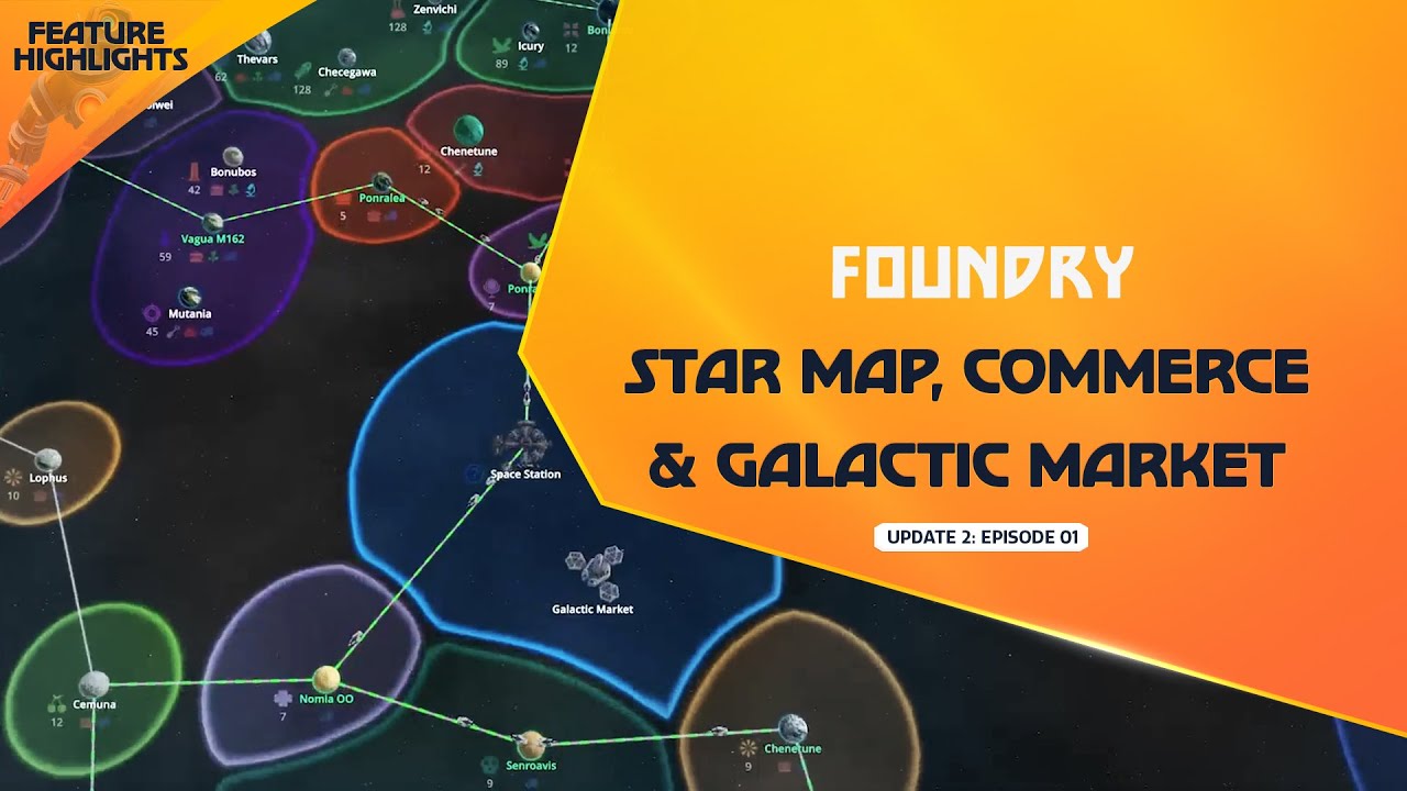 Update 2: Star map, commerce & galactic market in FOUNDRY  | Feature Highlight #1