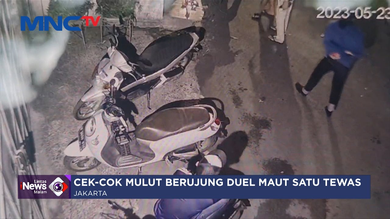TRAGIS! Cekcok Mulut Berujung Duel Terekam CCTV, Satu Tewas